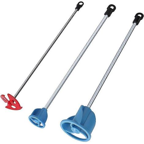 Lot de 3 pales de mélangeur pour peinture, résine époxy, enduit et glacis céramique -- (1/5)