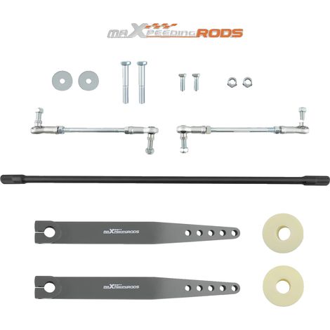 Bieletas de la barra estabilizadora delantera, longitud ajustable de 255 a 285 mm, 13 mm de grosor, peso 7,5 kg, compatibles con Jeep Wrangler 1997-2006, fabricadas en acero SAE 4130. (1/5)