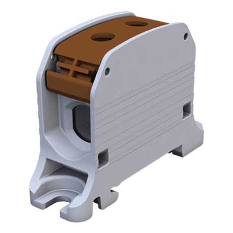Conector de riel roscado STB 50 Al/Cu 87310 simblock, marrón (1/4)