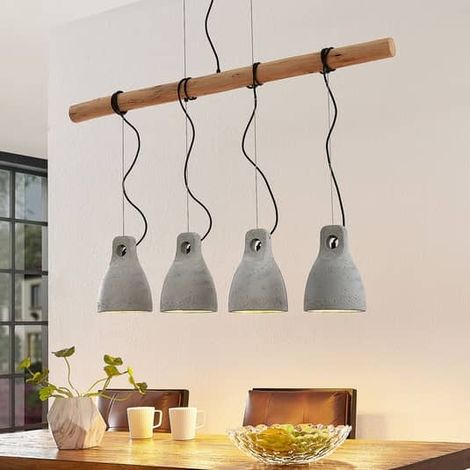 [GEBRAUCHT] B-Ware Lindby Grima Hängeleuchte Hängeleuchte Lampe Leuchte aus Beton vierflammig (1/2)