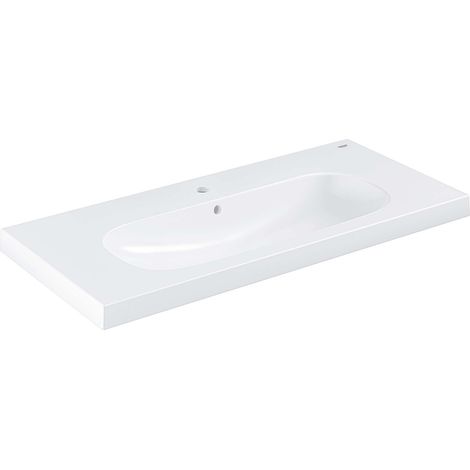 Grohe Euro Ceramic - Lavabo con troppopieno 100x46 cm, PureGuard, bianco alpi 3958500H (1/4)