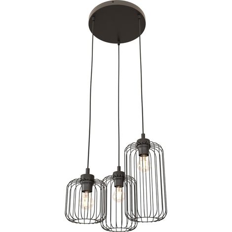 Lampada a sospensione Vander in acciaio nero opaco (1/5)