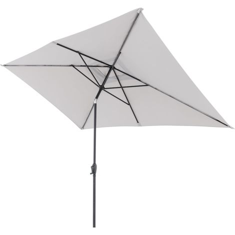 Doppler Ombrellone per il giardino Jack 300x200cm in grigio chiaro I Ombrellone rettangolare per balcone e terrazza I Parasole da balcone grande I Ombrellone a manovella e inclinabile (1/4)