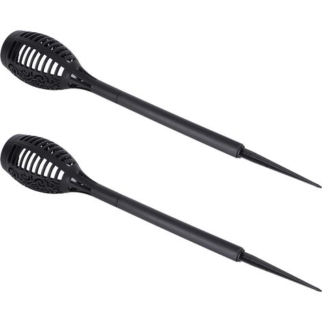 Lampe torche solaire LED extérieure étanche à effet flamme pour jardin, pelouse et aménagement paysager (1/5)