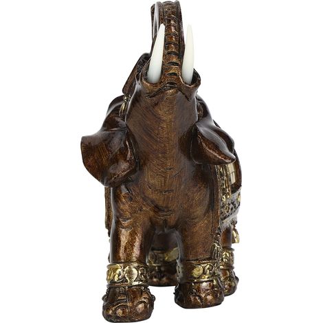 Statues d'éléphants, figurines artistiques décoratives pour la maison, objets artisanaux en résine, animaux porte-bonheur, ornements, petite taille (1/5)