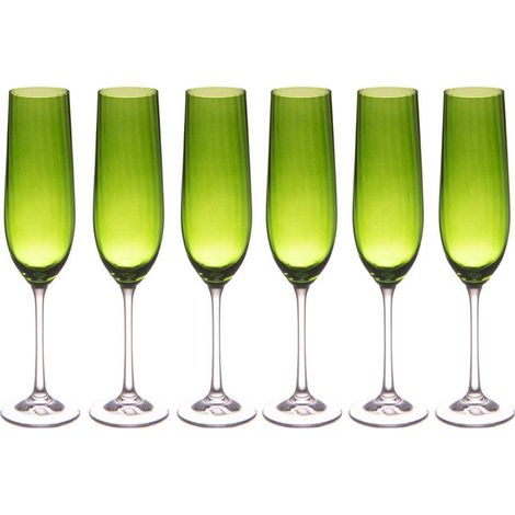 Table Passion - Flûte verte Santa 19 cl (lot de 6) (1/3)