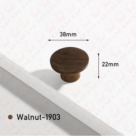 (Ensemble de 2 pièces) Boutons et poignées en bois pour meubles de cuisine et meubles à chaussures, style européen
