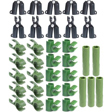 Kit de Fixation pour Tuteurs Plantes - 35 Pièces en PP 16mm - Joints Universels et Croisés pour Treillages Tomatoes Fruits Legumes Fleurs 330g (1/5)