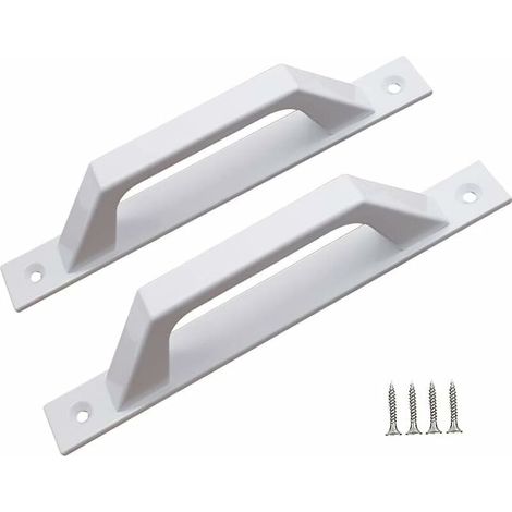 Drill Bit Set for Drill Aluminum Alloy Door Handle Glass Mounted Aluminum Door Handle Glass and Plastic Kitchen Door Handle (D white)