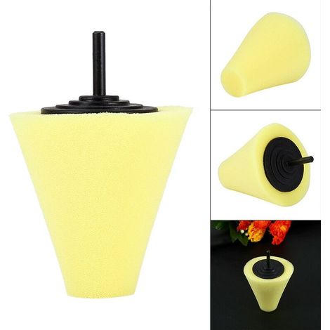 Tampons de polissage en mousse en forme de cne pour roues, à utiliser avec une perceuse électrique, 1 pièces (1/5)