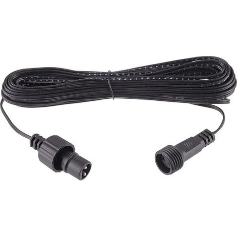 Câble d'extension lumineux Noël étanche IP44 Noir 2 broches mâle/femelle LED basse tension 10 m (1/5)