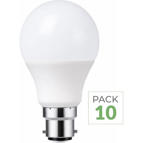 Ampoule B22 LED 9W 220V A60 270° - Pack de 10 / Blanc Froid  - SILUMEN