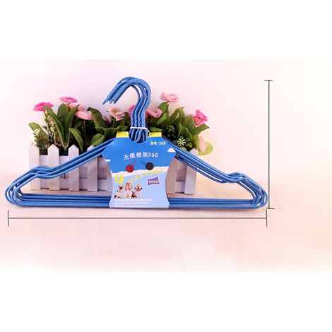 Cintre queue de canard Lot de 10 unités Structure fer gainé plastique 44,5 cm Robuste et anti-glisse pour dressing