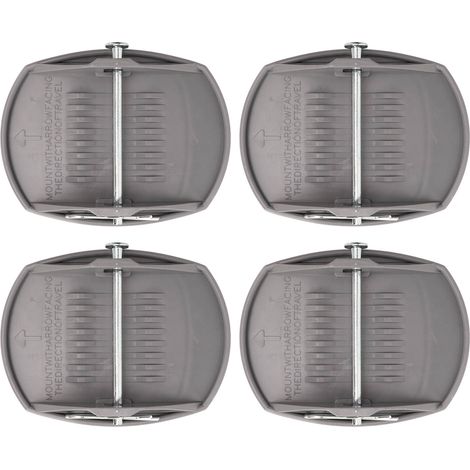 Lot de 4 patins de levage pour caravane, résistants à la rouille, haute résistance et robustes, avec répartition de charge. Adaptateur pour cric de levage de camping-car. (1/5)