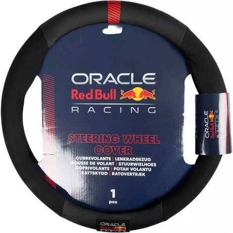 coprivolante auto universale redbull "powerbar" nero e rosso 38 cm (1/4)