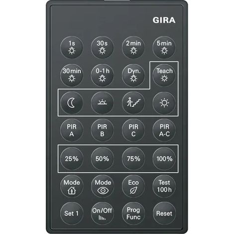 Gira IR-Fernbedienung PIR 1 Zubehör [238200], 2382 00