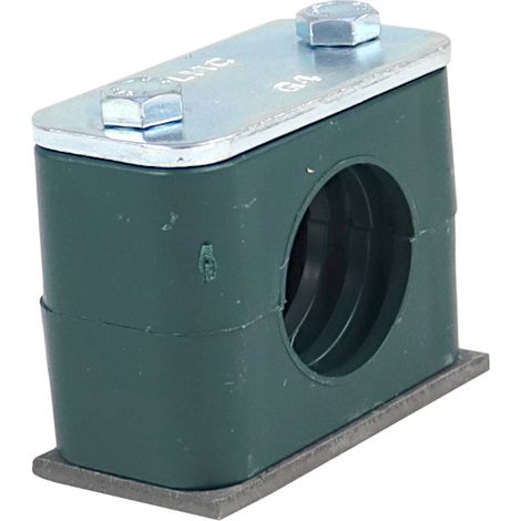 Einzelne Polypropylen-Halterung für Rohre und Kabel, FI-28-mm-Sechskantschrauben, komplett DIN 3015 (1/4)