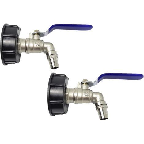 Raccord robinet en laiton chromé pour cuve IIBC 3/4\ (1/5)