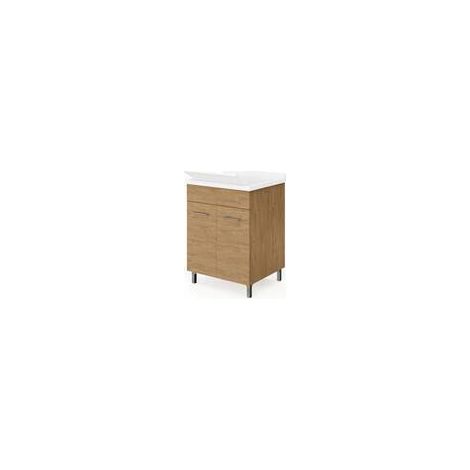 LAVATOIO LEGNO 2A 60X50 ROVERE NATURALE