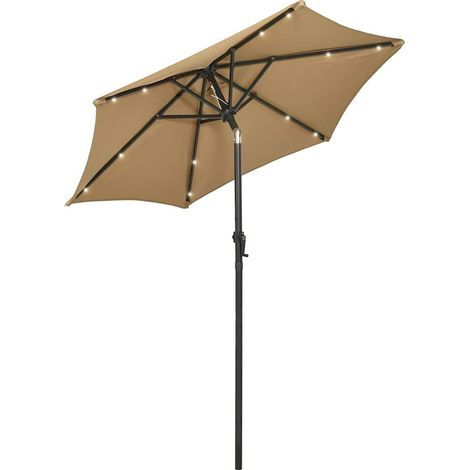 Maison Exclusive - Sonnenschirm mit LED-Beleuchtung Taupe 200x211 (1/5)