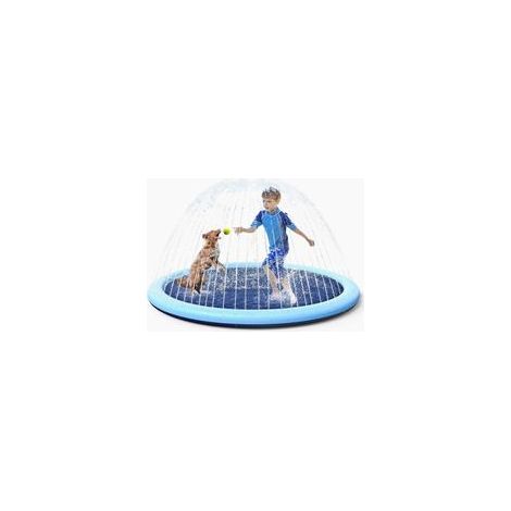 Piscine PVC 100 cm – Tapis de Jeu & Pataugeoire pour Grands Chiens & Enfants