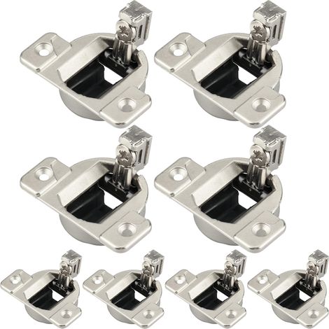 Lot de 8 Charnières de Porte d'Armoire Blum 110° – Remplacement Compact 33 à Vis, Compatible avec Charnières d’Origine Blum (Plaque de Montage Non Incluse) (1/5)