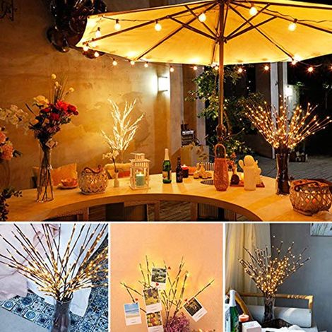 Branche lumineuse LED à piles, arbre artificiel lumineux, lampe de décoration intérieure (1/4)