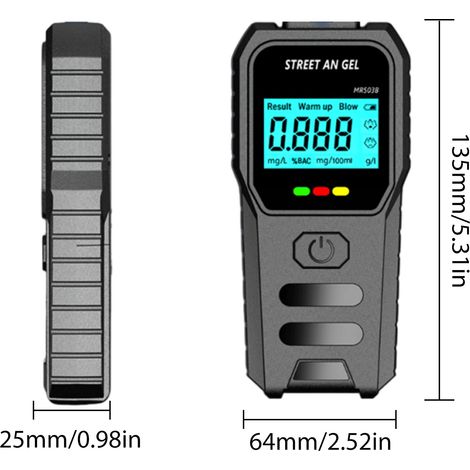 Alcootest portable professionnel haute précision – Détection intelligente écran LCD, sécurité (1/5)