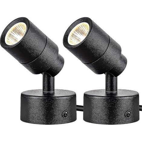 Set aus 2 LED-Innenstrahlern, 3 W, indirekte Bodenbeleuchtung, 3000 K, Akzentbeleuchtung für den Innenbereich.