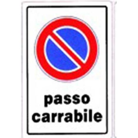 Cartello passo carrabile cm 20X30 (1/2)