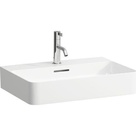 Laufen VAL - Waschtisch 60x42 cm, mit Überlauf, Hahnloch, weiß H8102830001041