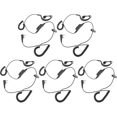 5-teiliges Headset mit Kopfbügel und Spiralkabel für Kenwood-Walkie-Talkies (1/5)