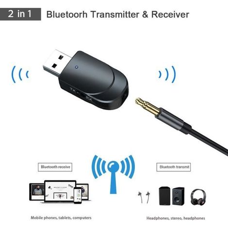Adaptateur Bluetooth KN330 - Émetteur/Récepteur Audio - Bluetooth 5.0 - 10m de portée (1/4)