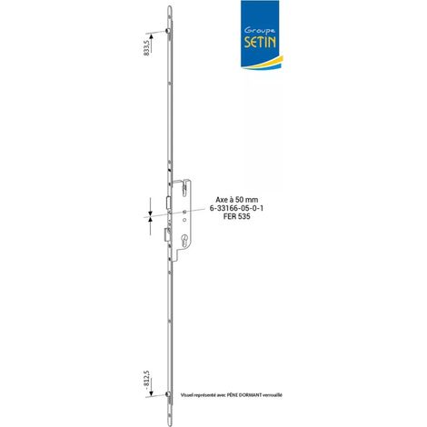 GACHE TRINGLE REGLABLE 1 TROU 7/8X4 8-00668-02-0-1