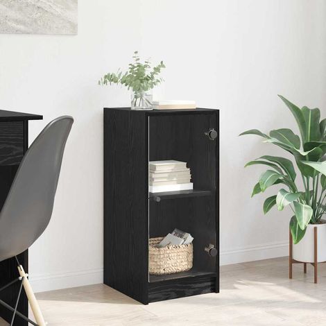 Sideboard Schwarz Eichen-Optik 35 x 37 x 76 cm Holzwerkstoff (1/5)