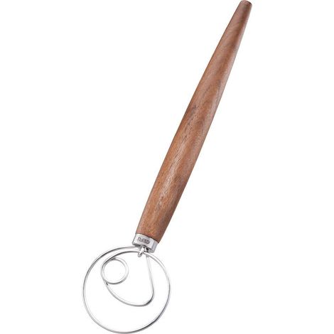 Frusta Danese NEDO 32cm Acciaio Inossidabile Legno di Noce Gefu