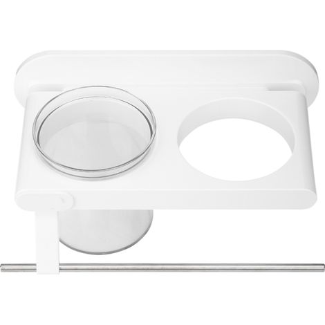 Support Mural Salle De Bain - Rangement Sèche-Cheveux Et Peigne - Barre Pour Serviette - Accessoire Organiseur - 1 Pièce (1/5)