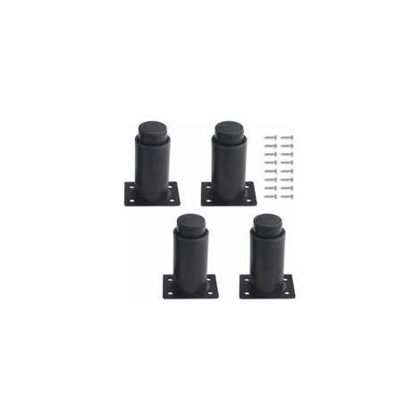 (da 8 a 12 cm, nero) Set di 4 gambe per mobili in metallo regolabili e robuste per tavoli, letti e divani - Crezuo (1/4)