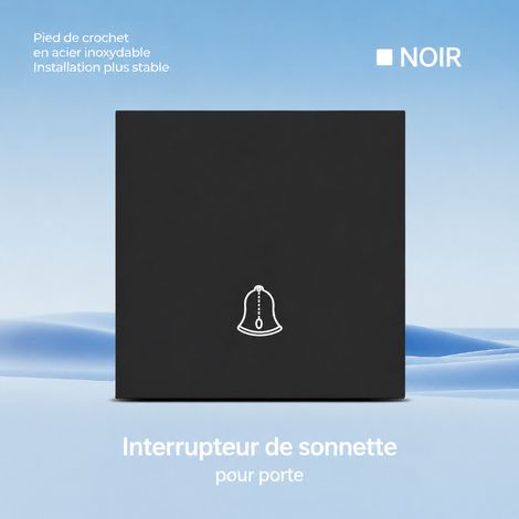 Interrupteur bouton de sonnette mural grand panneau ultra-fin PC réf 3758 300 g – Livraison gratuite