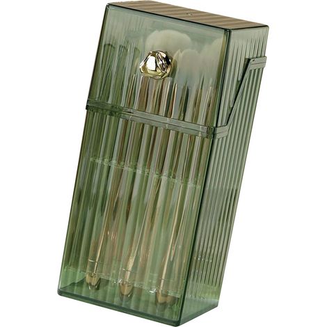 Aufbewahrungsetui für Kosmetikpinsel, luxuriöse Make-up-Organizer-Box, Halter für Augenbrauenstifte, Halter für grünes Puder und Rouge, Einheitsgröße (1/5)