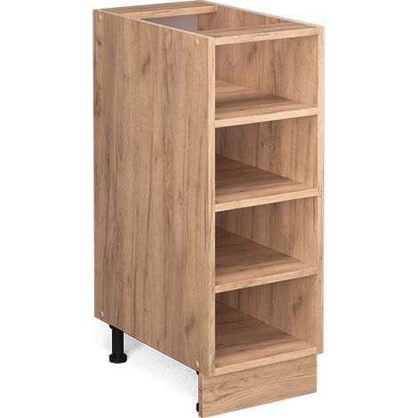 Etagère de cuisine Fame-Line, Chêne de force doré, 30 cm sans plan de travail, Vicco
