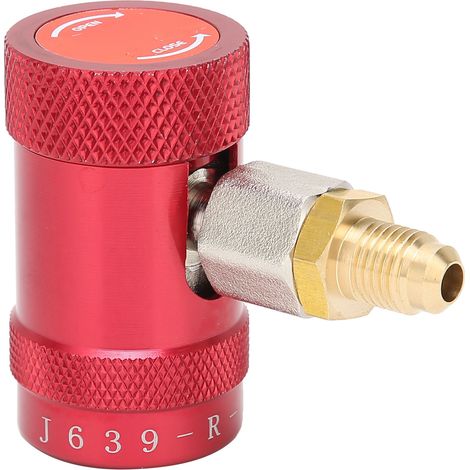 Kit de raccords de recharge climatisation auto HS-1234YF, adaptateur haute pression, coupleurs de fluide frigorigène R1234yf, connecteurs rapides (1/5)