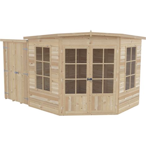 Hampton 8 x 11 Feet with Side Shed - L119 x W224.8 x H190.2 cm