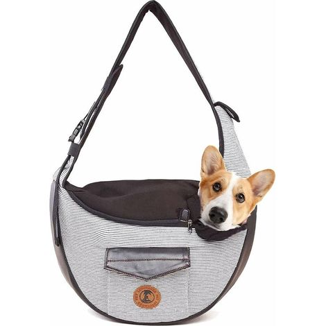 Sac à bandoulière pliable pour chien ou chat (1/5)