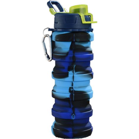 Gourde pliable de voyage, idéale pour la randonnée, avec bouchon à vis étanche. (1/5)
