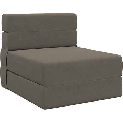 Klappsofa Bett Hellgrau 70 x 80 x 60 cm Stoff vidaXL