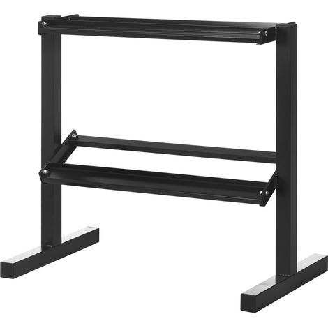 SPORTNOW Porta Pesi con 2 Ripiani 94x52.5x82cm in Acciaio