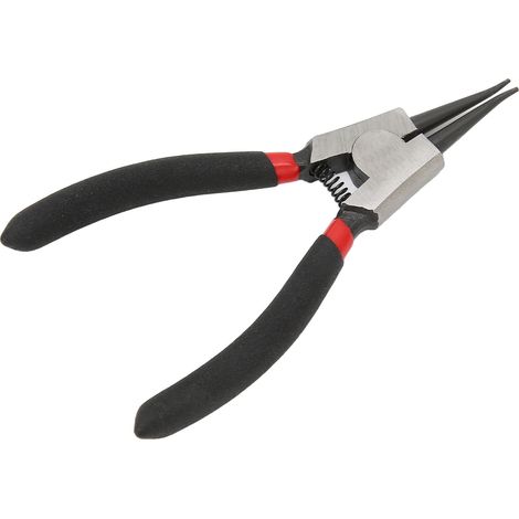 Außenliegende gerade Sicherungsringzange aus Kohlenstoffstahl, Multifunktions-Sicherungsringzange mit Gummigriffen, Modell SK-112-5D, 125 mm, 1,4 mm Spitze (1/5)