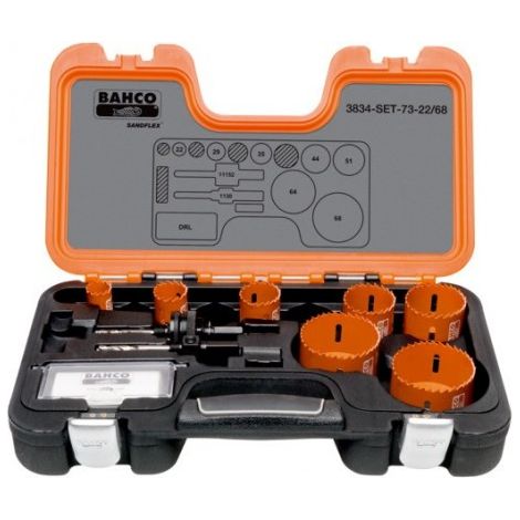 BAHCO - Jeu de scies trépans bimétal Sandflex®, 16 mm-92 mm - 9 pcs