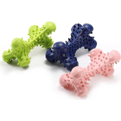 Os à mâcher en caoutchouc pour chiots, idéal pour le nettoyage des dents. Bâtonnet résistant aux morsures, durable et interactif. Jouet d'entraînement pour animaux de compagnie.